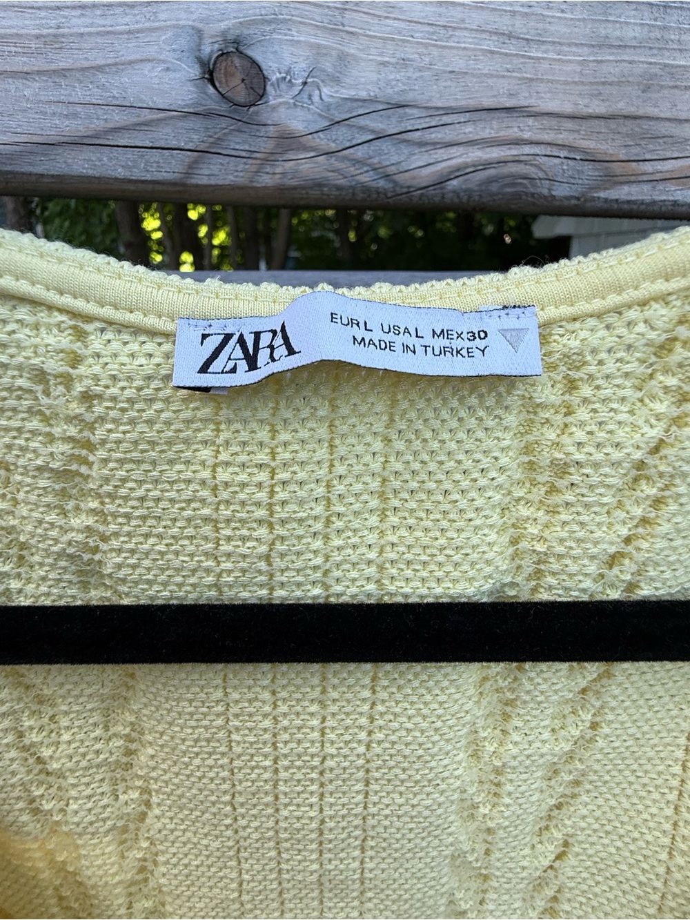 Zara Pale Yellow Cable-Knit Ruffle Tank - Picture 3 of 5